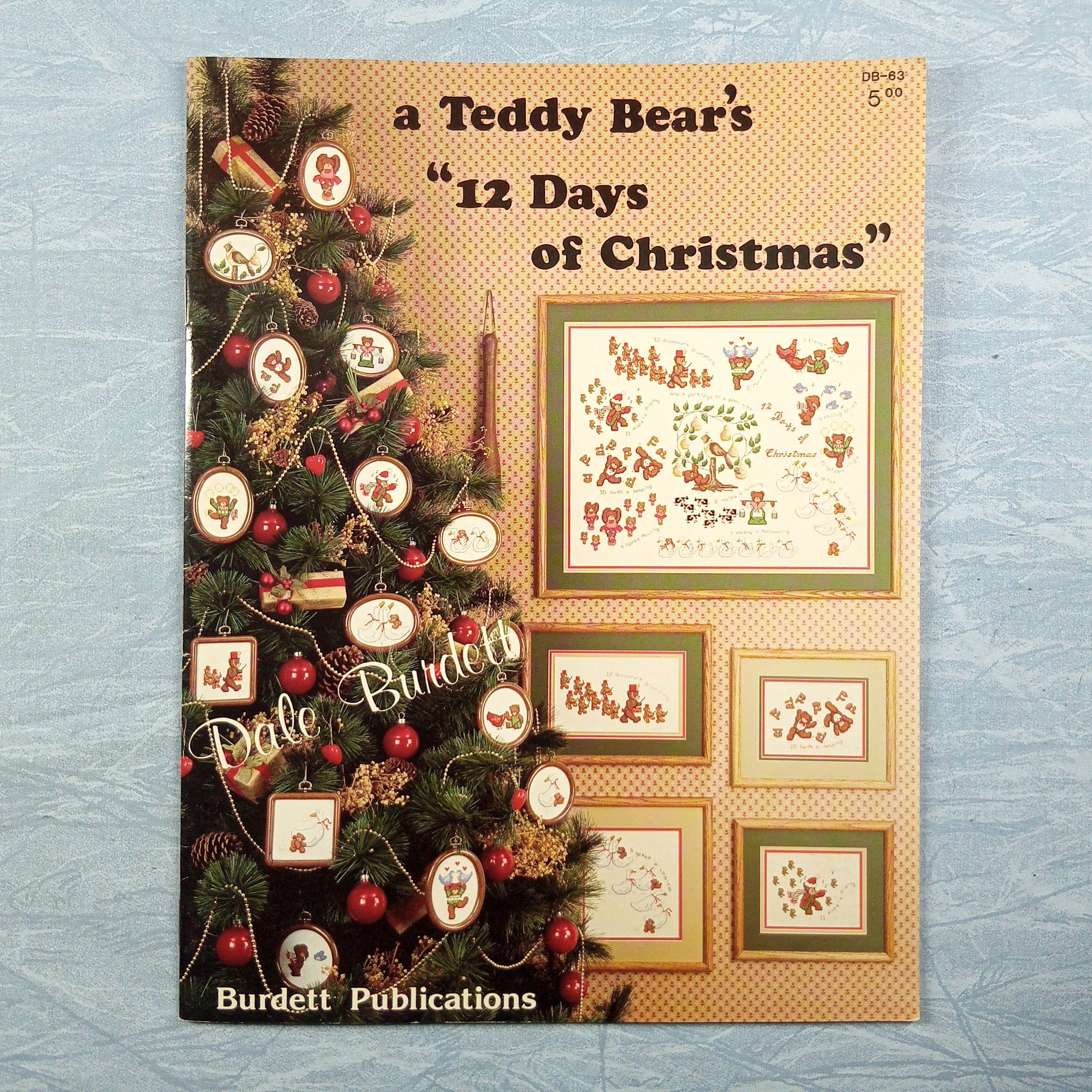 Dale Burdett #DB-63 A Teddy Bears 12 Days Of Christmas Cross Stitch Booklet