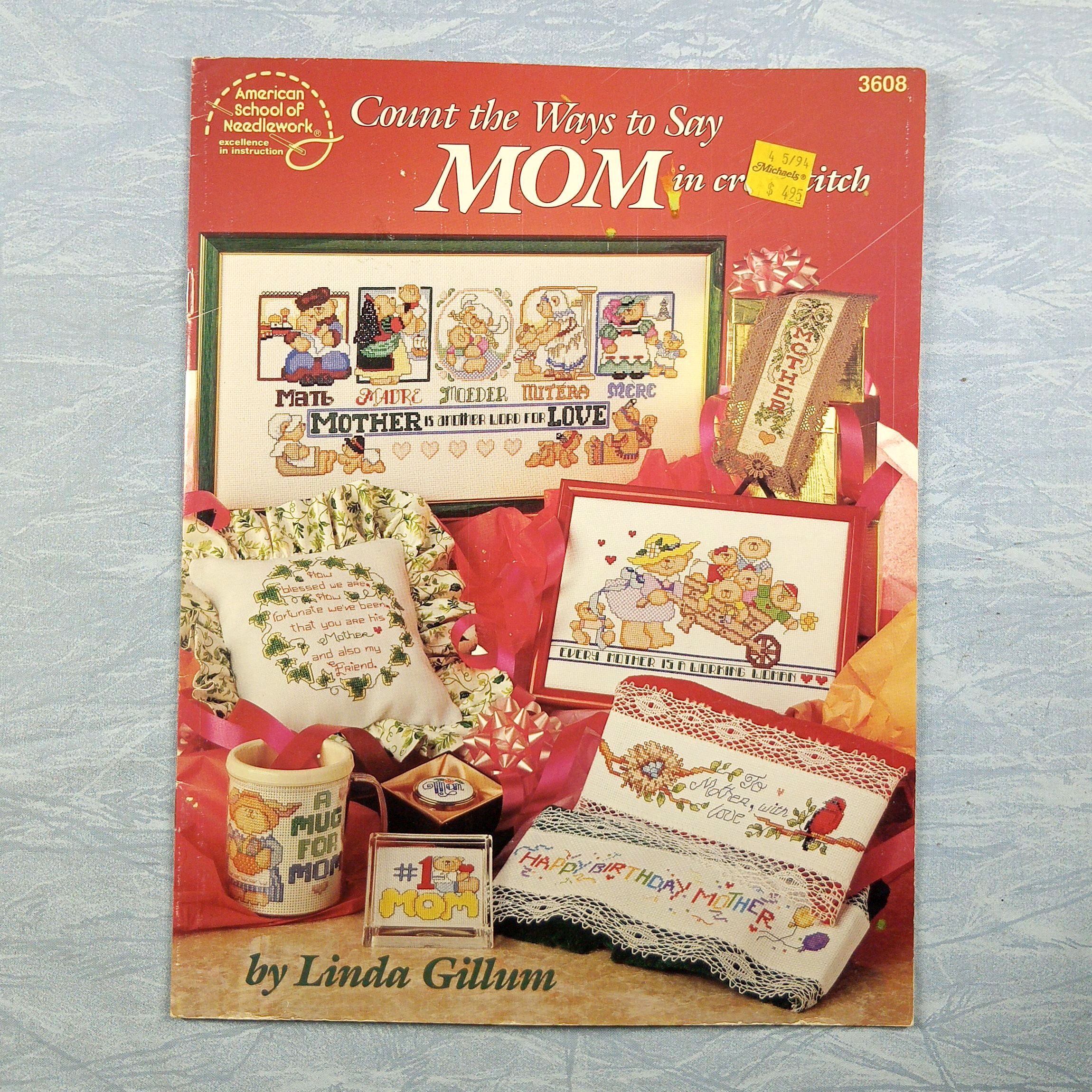 ASN #3608 Count The Ways To Say Mom In Cross Stitch