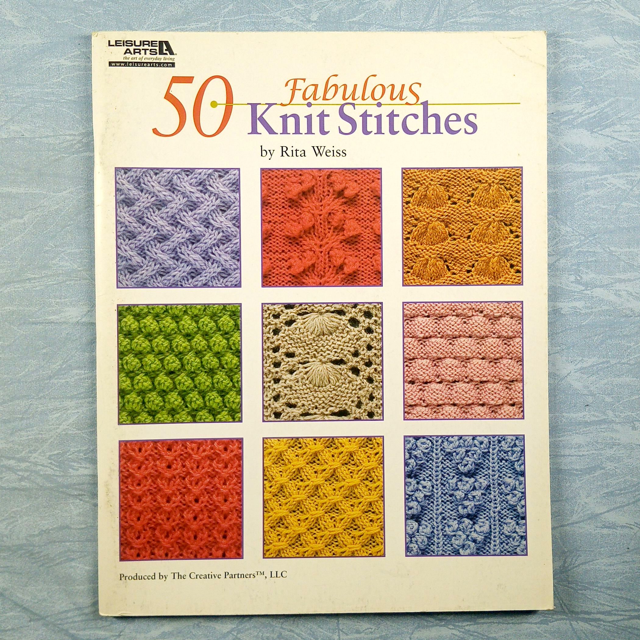 Book (SC) - Leisure Arts #4280 50 Fabulous Knit Stitches - Rita Weiss