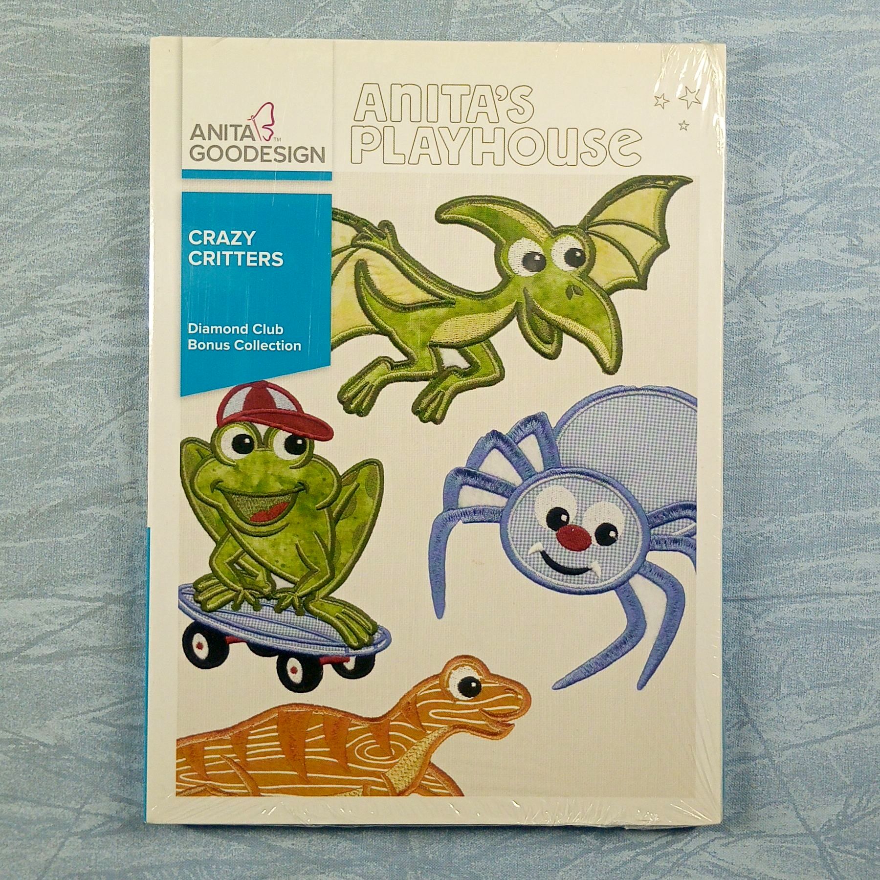 Anita Goodesign Anita's Playhouse Crazy Critters Embroidery Design CD
