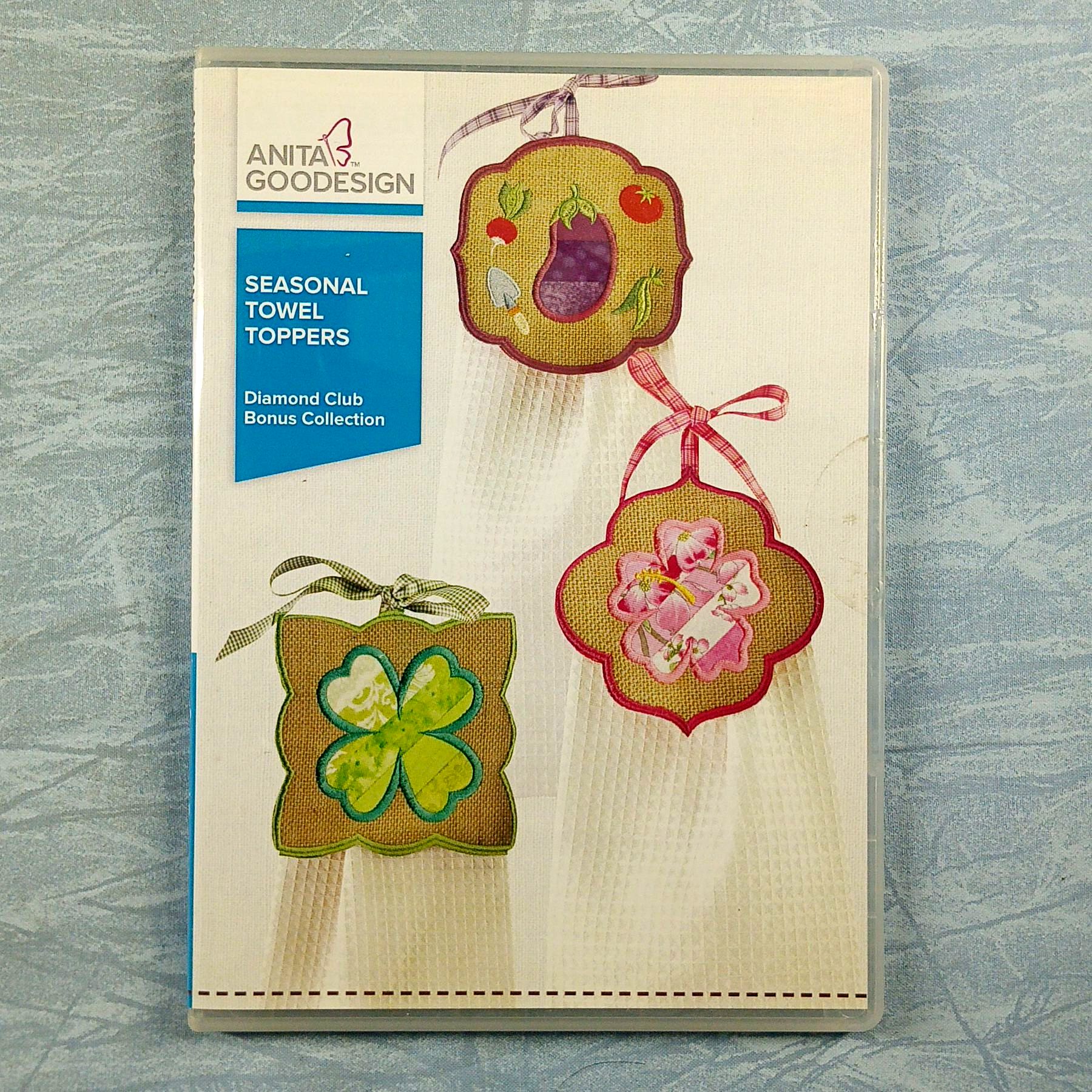 Anita Goodesign Seasonal Towel Toppers Embroidery Design CD