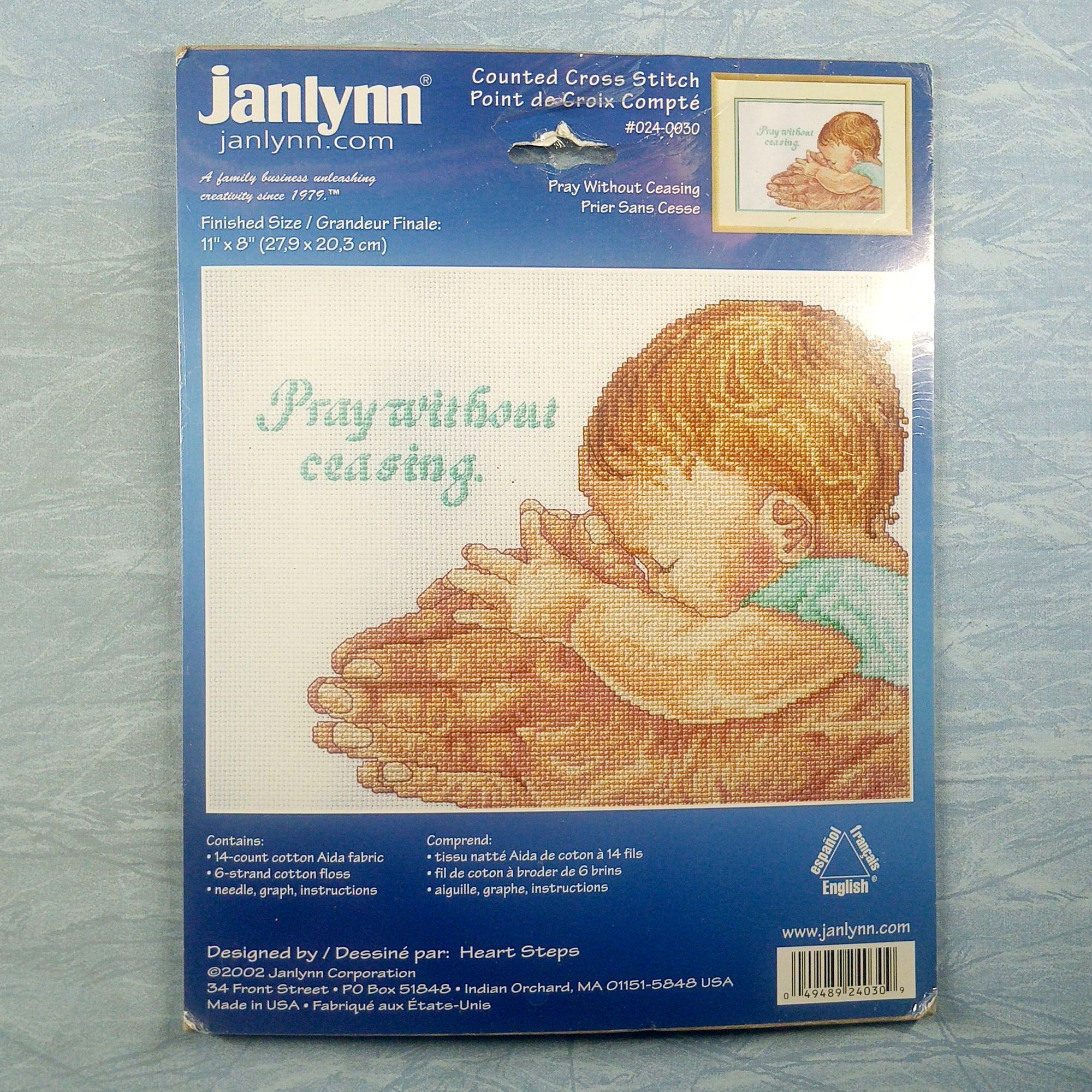 Janlynn Counted Cross Stitch Kit - #024-0030 Pray Without Ceasing 11x8