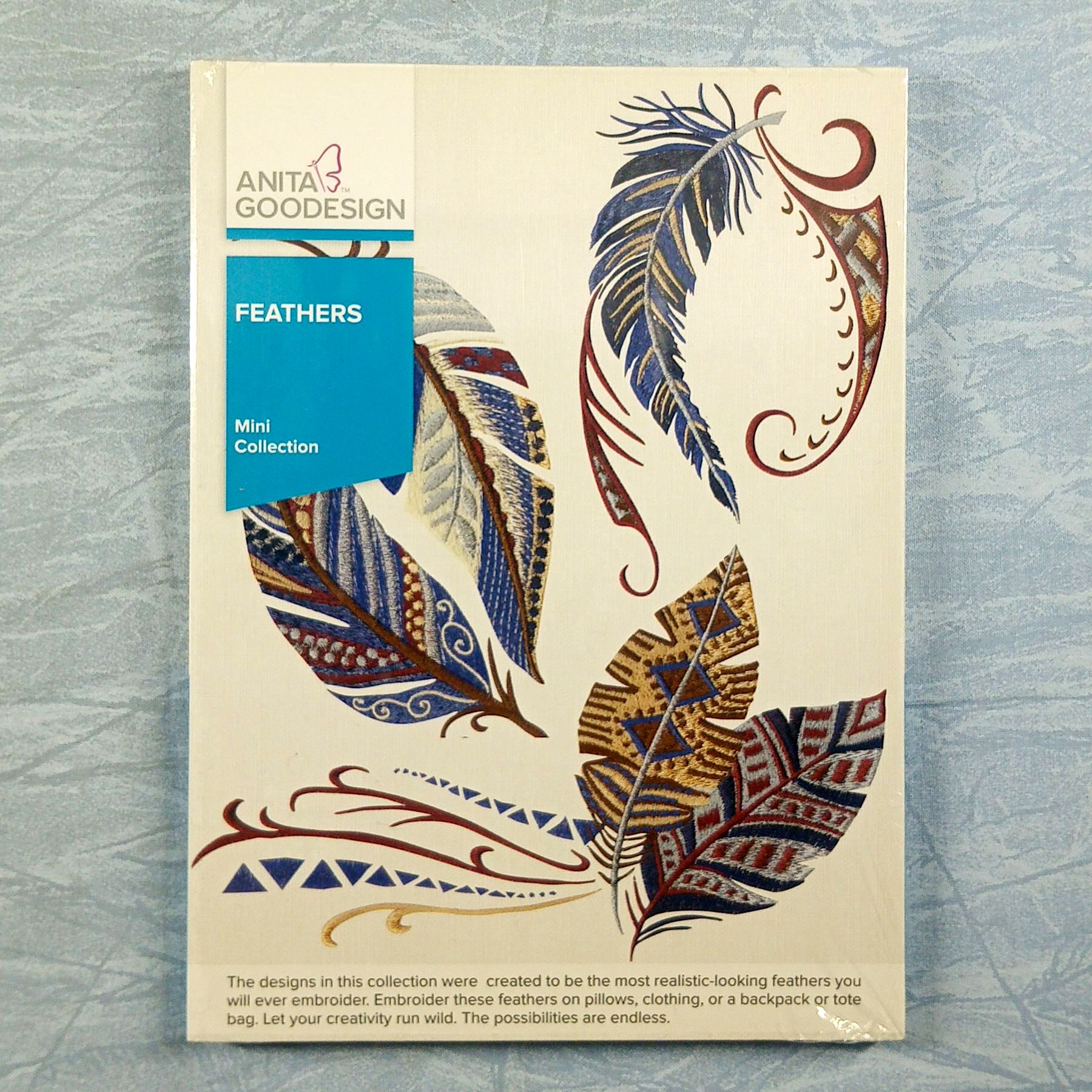 Anita Goodesign Feathers Embroidery Design CD