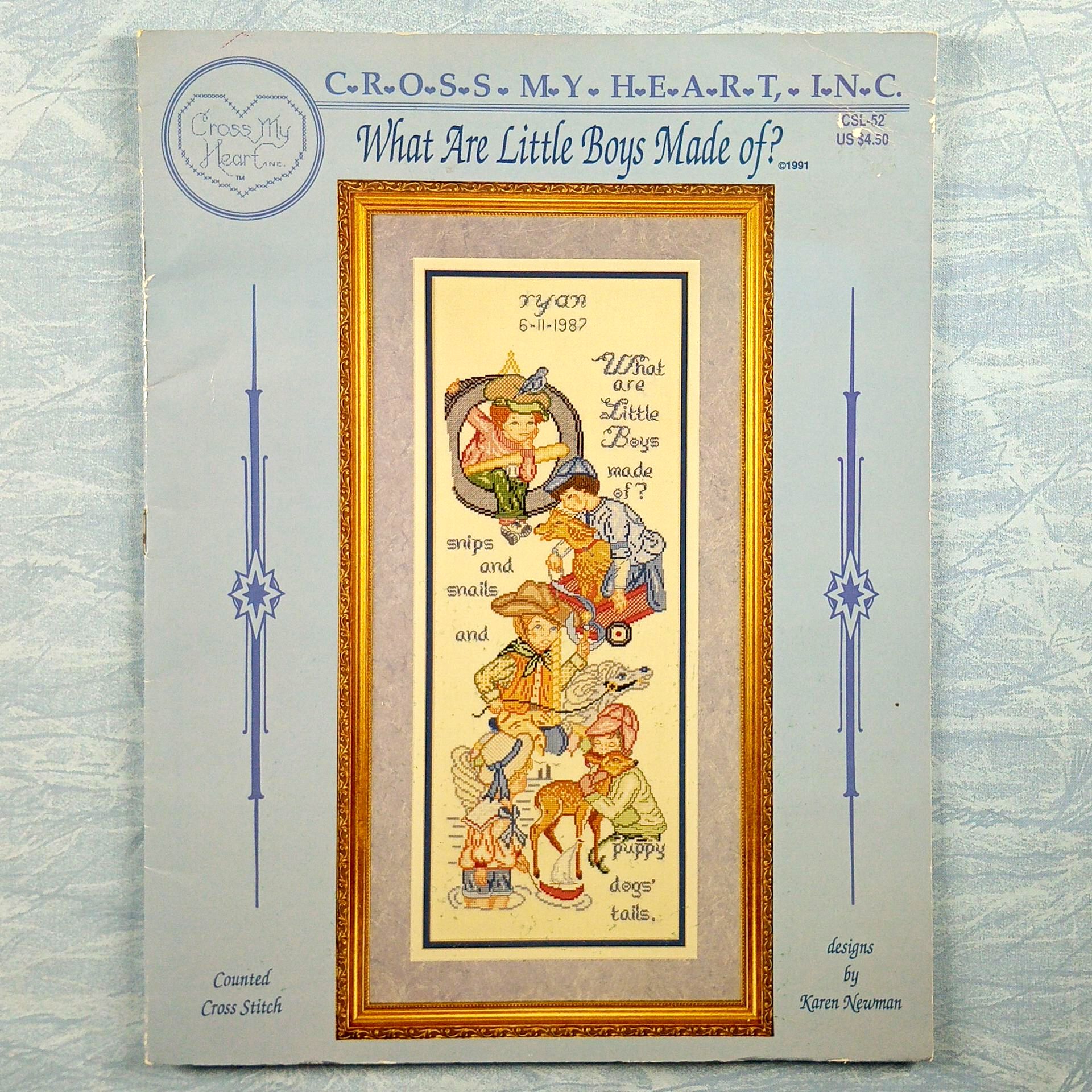 Cross My Heart Inc Cross Stitch Pattern Booklet - CSL-52 What/Boys Made Of?
