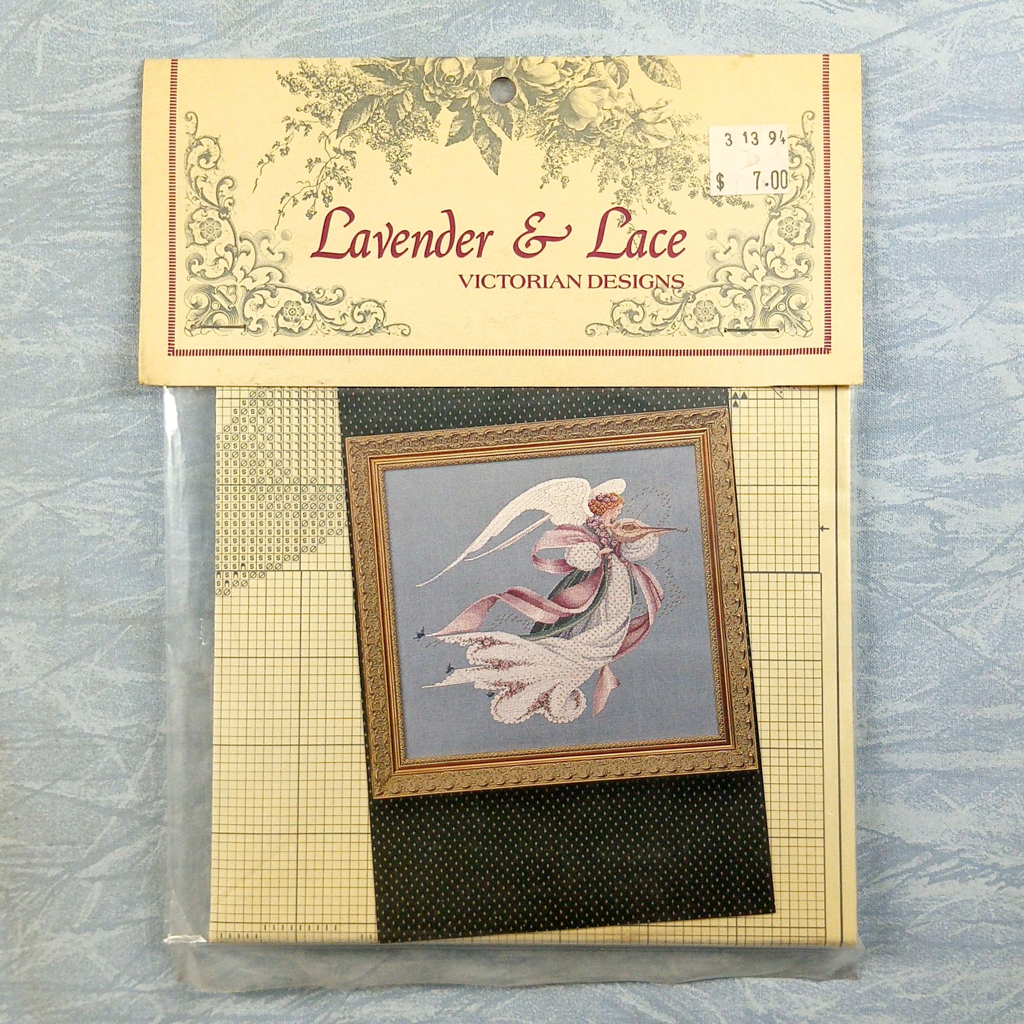 Lavender and Lace Victorian Designs Cross Stitch Pattern - LL23 Angel Of Spring