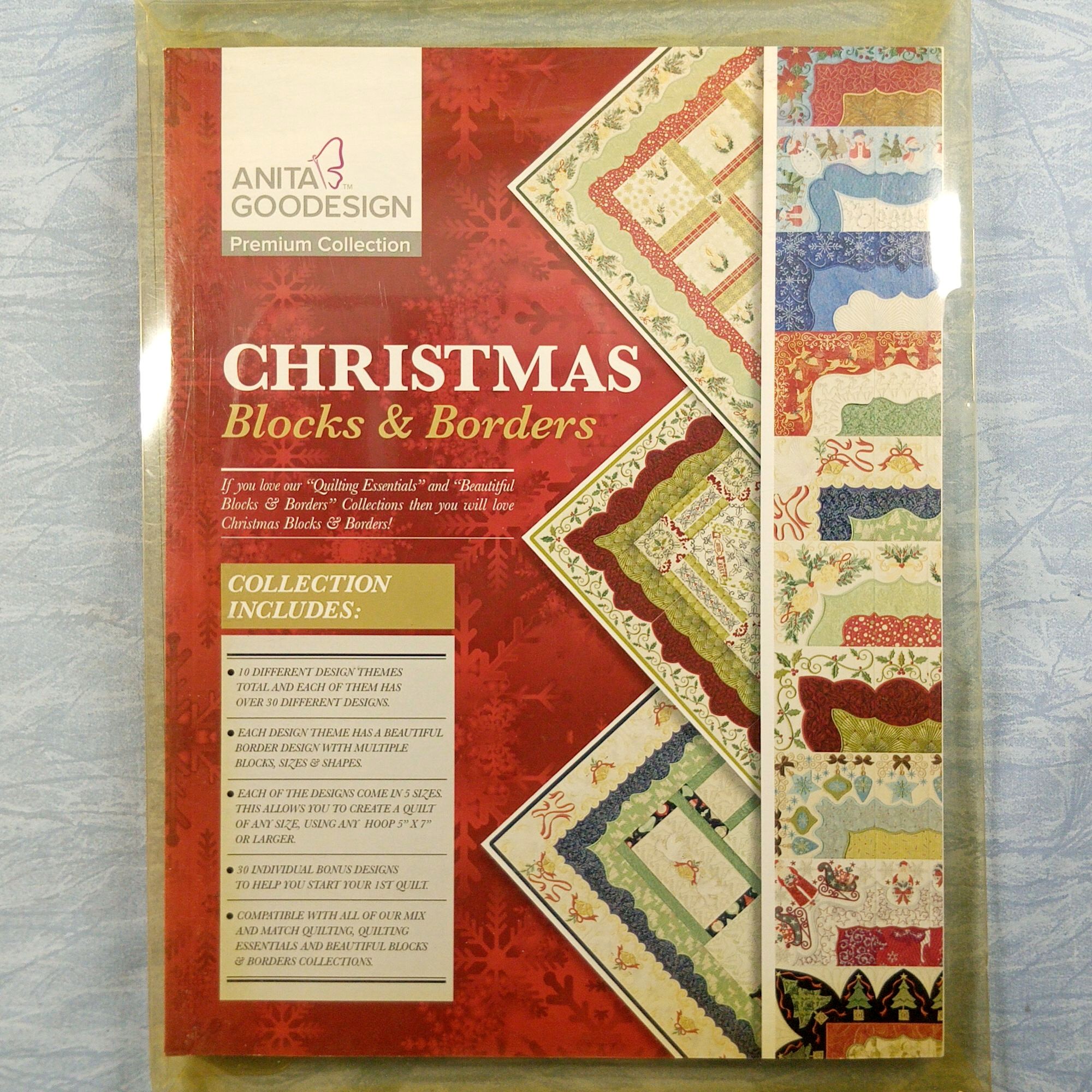 Anita Goodesign Premium Quilting Designs - PRE06 Christmas Blocks & Borders