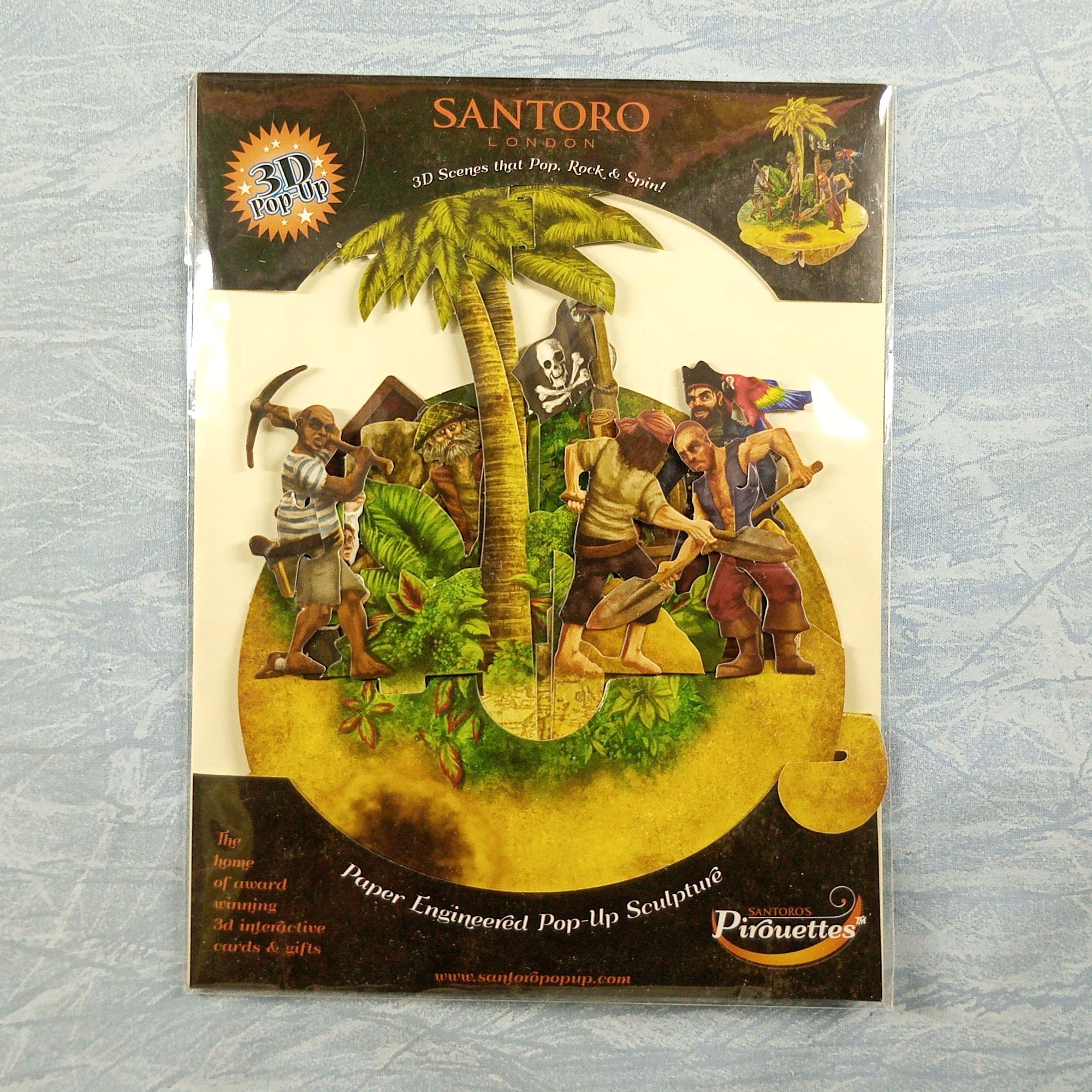 Santoro London Pirouettes PS028 Pirates Paper 3D Pop-up Sculpture Card