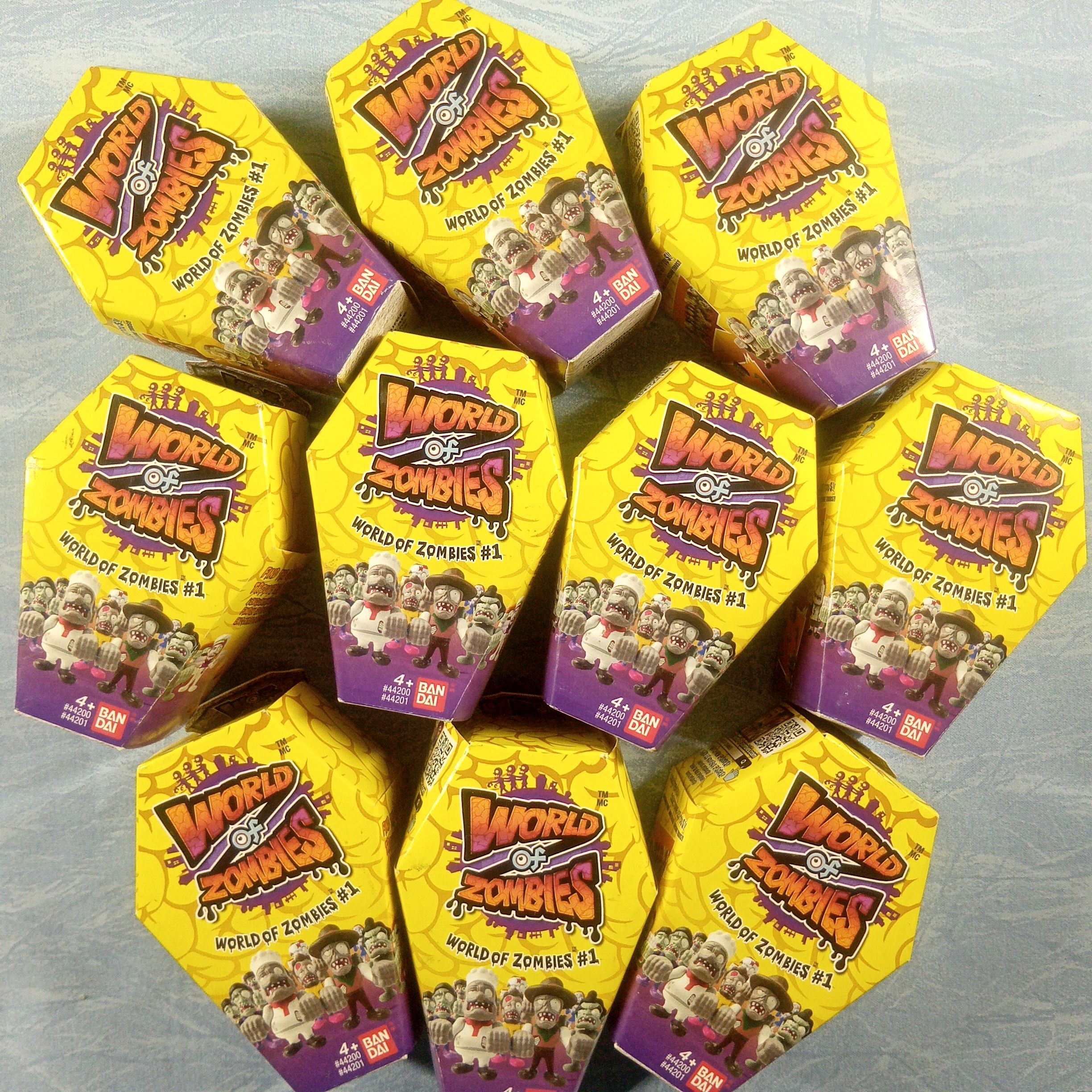 Lot of 10 Bandai World Of Zombies #1 Mini Mystery Figure Single Packs