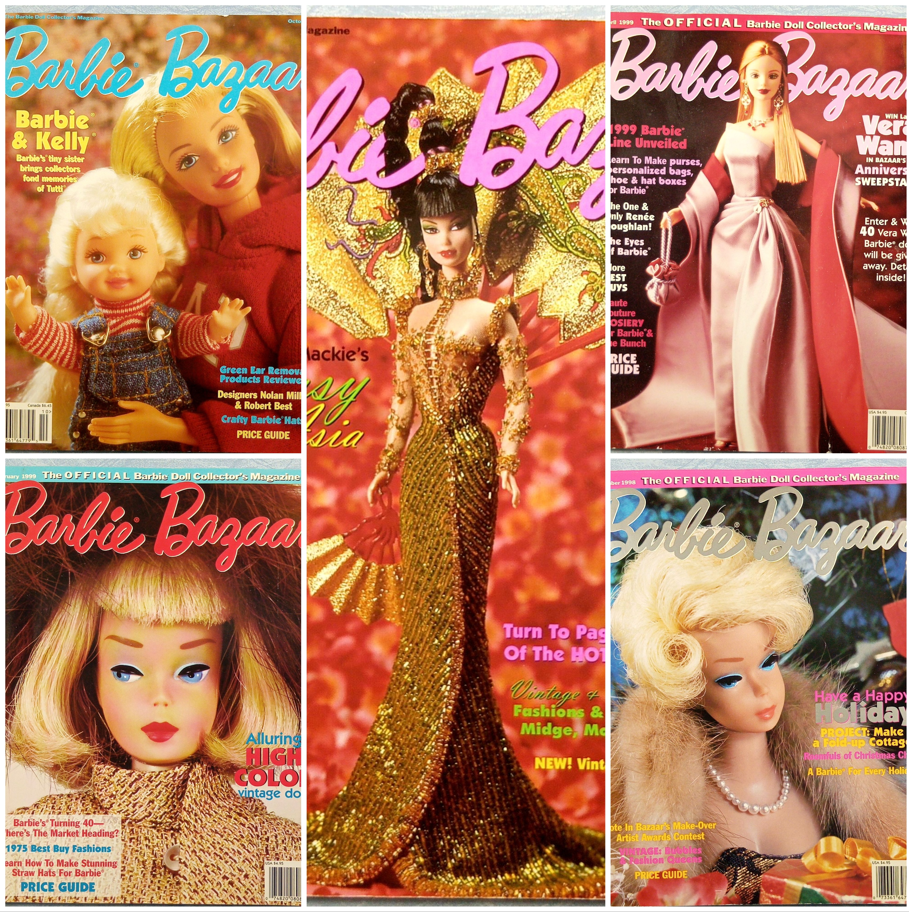 Magazine Lot Of 5 - Barbie Bazaar 1998, 1999