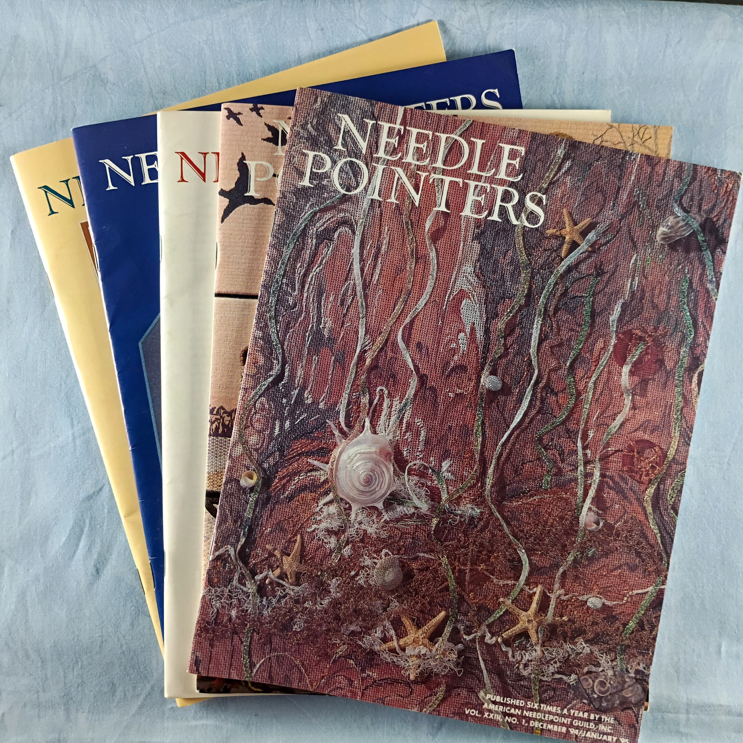 Magazine Lot of 5 Needle Pointers Canvas Embroidery 1995, XXIII, #1-5