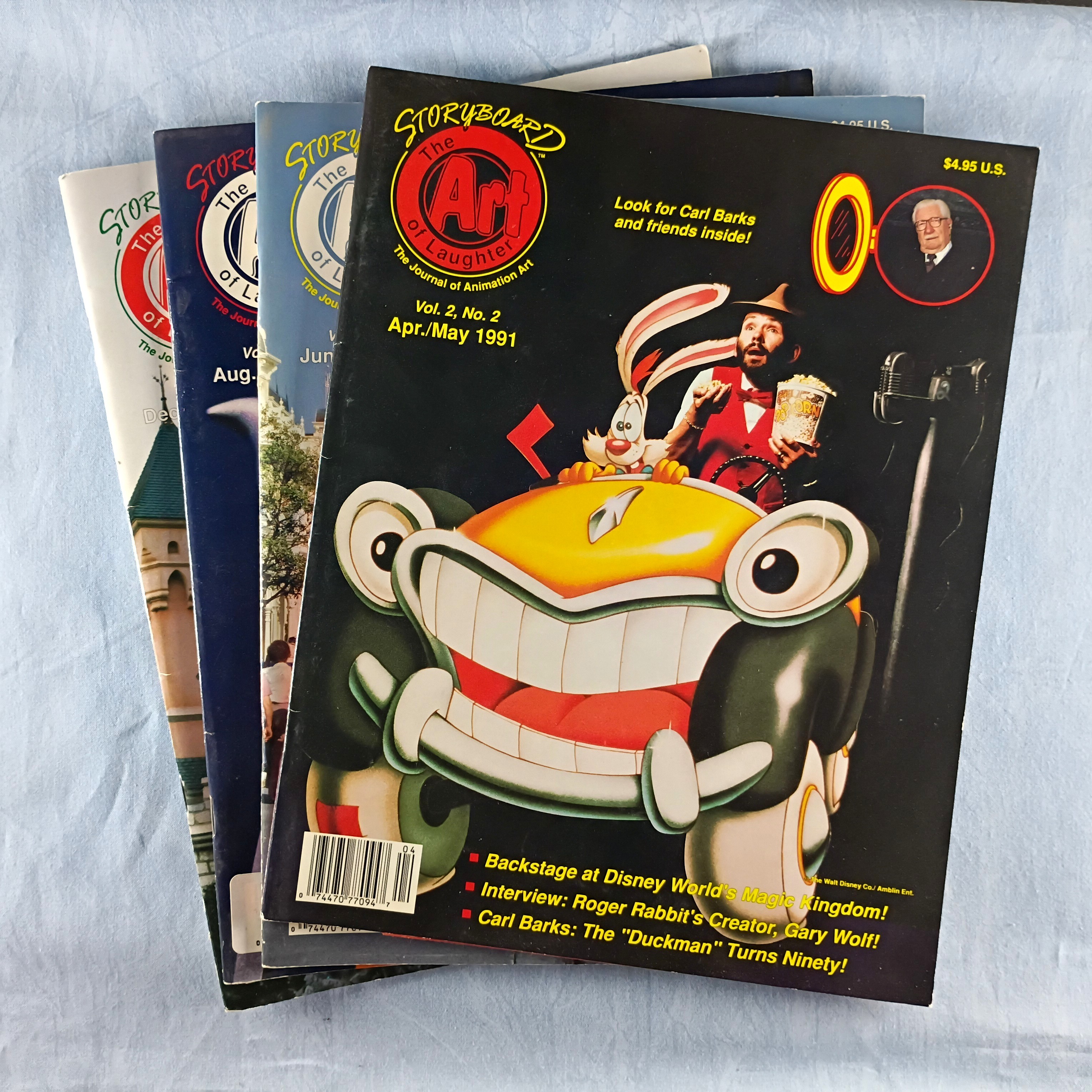 Magazine Lot Of 4 - Storyboard The Art Of Laughter Journal Of Animation Art 1991