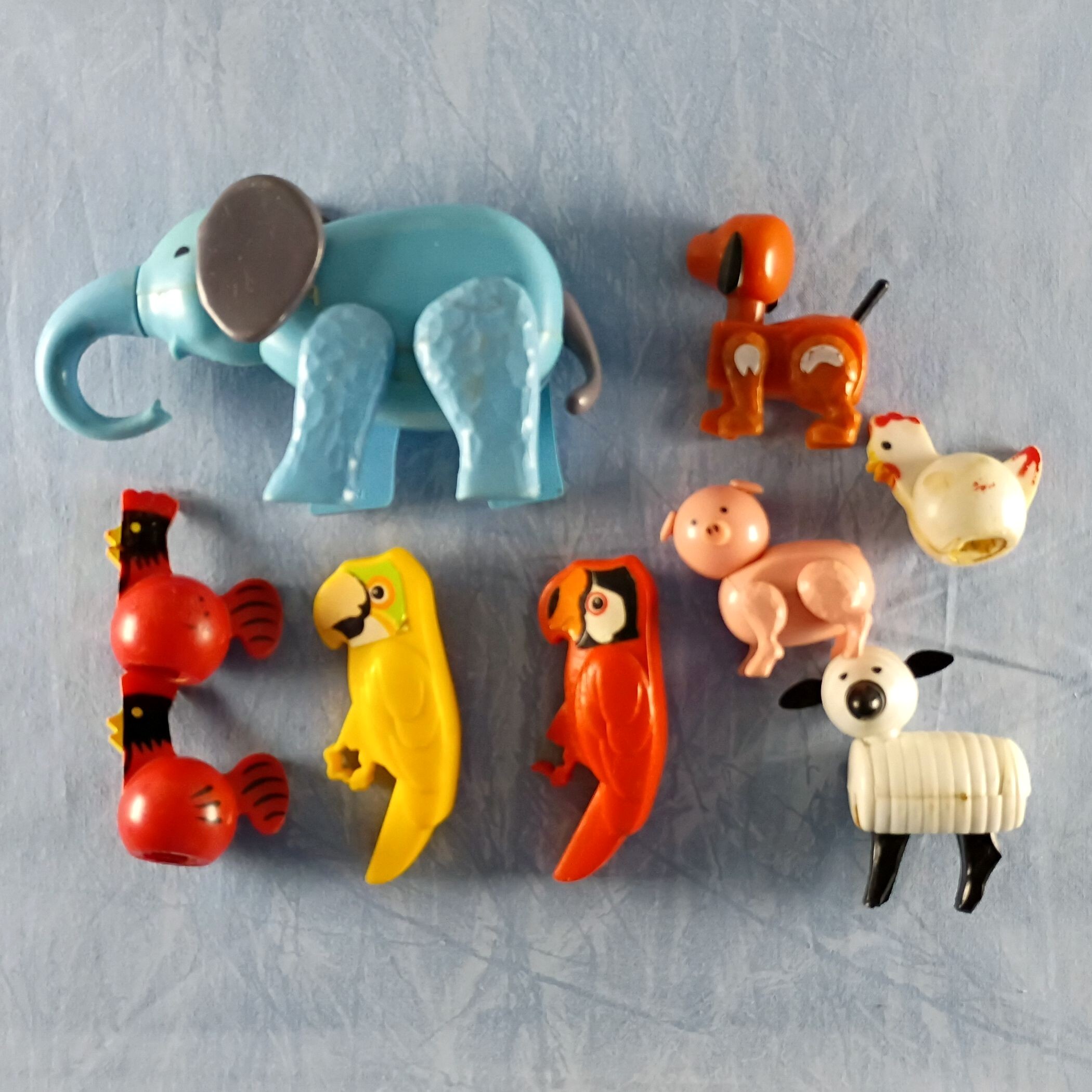 Vintage Lot of 9 Fisher Price Little People ANIMALS (see photos)