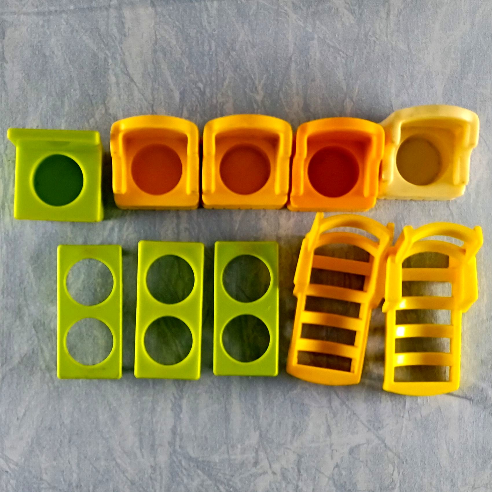Vintage Lot of 10 Fisher Price Little People ASSORTED CHAIRS/SEATS (see photos)
