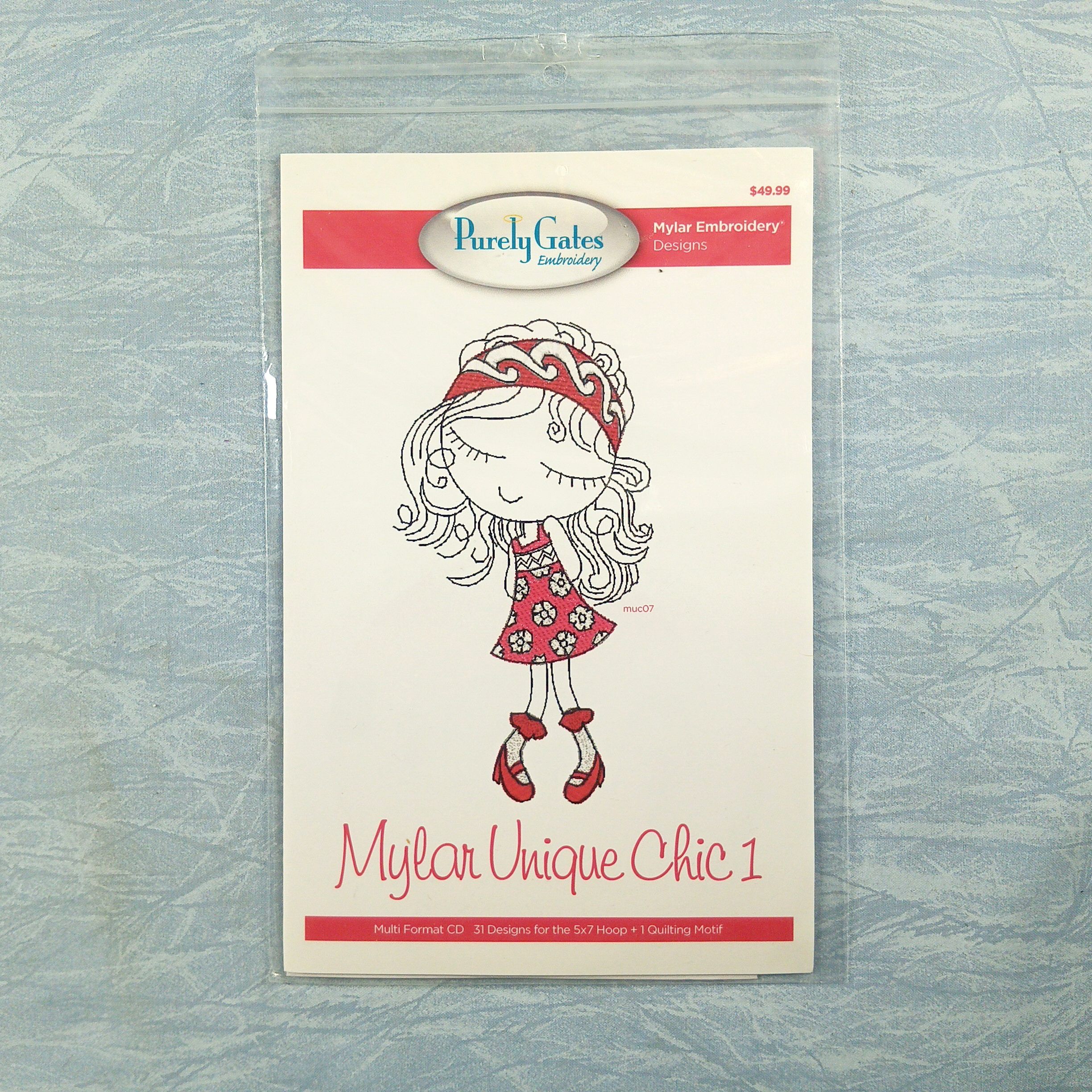 Purely Gates Mylar Unique Chic 1 Embroidery Designs CD